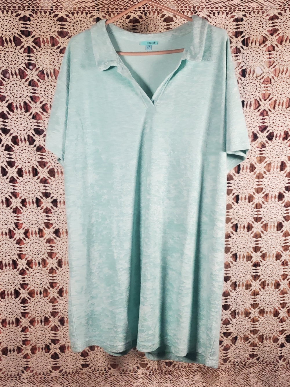NWOT Light Seafoam Green Collared Super Soft Midi Dress - Casual Polo Style
